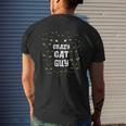 Mens Crazy Cat Guy & Cat Daddy Mens Back Print T-shirt Gifts for Him