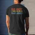 Mens Dad Jokes I Think You Mean Rad Jokes Vintage Father Mens Back Print T-shirt Gifts for Him