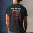 Mens Dad Man Myth Pontoon Captain Pontooning Boating Boat Mens Back Print T-shirt Gifts for Him