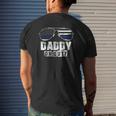 Mens Daddy On Duty Baby Dad American Flag Police Officer Mens Back Print T-shirt Gifts for Him
