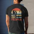 Mens Father's Day Fishing Reel Cool Pawpaw Mens Back Print T-shirt Gifts for Him