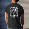 Mens Fathers Day Proud Father Of A Black Belt Son Karate Mens Back Print T-shirt Gifts for Him