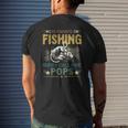 Mens Mens My Favorite Fishing Buddy Calls Me Pops Fathers Day Mens Back Print T-shirt Gifts for Him