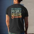 Mens My Favorite People Call Me Grandad Father's Day Grandpa Mens Back Print T-shirt Gifts for Him