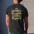 Mens My Favorite People Call Me Papaw Fathers Day Mens Back Print T-shirt Gifts for Him