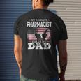 Mens My Favorite Pharmacist Calls Me Dad Usa Flag Father's Day Mens Back Print T-shirt Gifts for Him