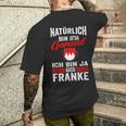 Men's Franke Franken Coat Of Arms Franke Middle Franken T-Shirt mit Rückendruck Geschenke für Ihn