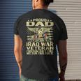 Mens Freedom Isn't Free Proud Dad Of Iraq Veteran Military Father Mens Back Print T-shirt Gifts for Him
