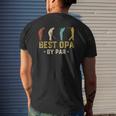 Mens Best Opa By Par Father's Day Golf Mens Back Print T-shirt Gifts for Him