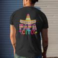 Mens Father's Day For Men Papacito Dad Mens Back Print T-shirt Gifts for Him