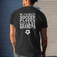 Mens My Favorite Soccer Player Calls Me Grandpa Mens Back Print T-shirt Gifts for Him