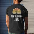 Mens Leaf Blowing Legend Lawn Grass Cutting Dad Gif Mens Back Print T-shirt Gifts for Him