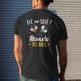 Mens Gender Reveal He Or She Abuelo Matching Family Baby Party Mens Back Print T-shirt Gifts for Him