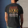 Mens God ed Me Two Titles Dad And Grandpa Father's Day Mens Back Print T-shirt Gifts for Him