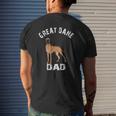 Mens Great Dane Dad Illustration For Men Great Dane Owners Mens Back Print T-shirt Gifts for Him