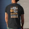Mens Guitar Dad Never Underestimate An Old Man With Guitar Mens Back Print T-shirt Gifts for Him
