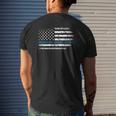 Mens Husband Daddy Hero Thin Blue Line Police Support Father Mens Back Print T-shirt Gifts for Him