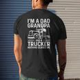 Mens I'm A Dad Grandpa And A Trucker Truck Driver Grandpa Mens Back Print T-shirt Gifts for Him