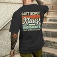 Men's Klaus Name Saying Gott Schuf Klaus Black T-Shirt mit Rückendruck Geschenke für Ihn