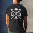 Mens Lacrosse Dad Father's Day Lax Mens Back Print T-shirt Gifts for Him