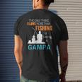 Mens More Than Love Fishing Gampa Special Grandpa Mens Back Print T-shirt Gifts for Him