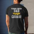 Mens Marching School Band Tenor Drum Dad Mens Back Print T-shirt Gifts for Him