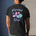 Mens Mermaid Dad Squad For Dad Fathers Mens Back Print T-shirt Gifts for Him