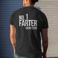 Mens Number 1 Farter I Mean Father Distressed Mens Back Print T-shirt Gifts for Him