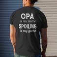Mens Opa Is My Name Germany German Grandpa Mens Back Print T-shirt Gifts for Him