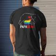 Mens Papa Bear Proud Dad Daddy Rainbow Flag Lgbt Pride Father Day Mens Back Print T-shirt Gifts for Him