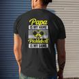 Mens Papa Is My Name Pickleball Is My Game Pickle Ball Dad Player Mens Back Print T-shirt Gifts for Him