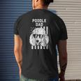 Mens Poodle Dad Us Flag Cool Patriotic Dog Lover Owner Men Mens Back Print T-shirt Gifts for Him