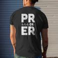 Mens Pr Or Er Heartbeat Personal Record Weightlifting Mens Back Print T-shirt Gifts for Him