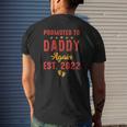 Mens Promoted To Daddy Again 2022 Soon To Be Dad Again 2022 Mens Back Print T-shirt Gifts for Him