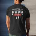 Mens Promoted To Papa Est 2022 Fathers Day Mens Back Print T-shirt Gifts for Him