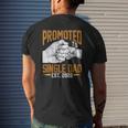 Mens Promoted To Single Dad Est 2022 Father's Day New Single Dad Mens Back Print T-shirt Gifts for Him