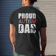 Mens Proud Autism Dad Mens Back Print T-shirt Gifts for Him