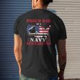 Mens Proud Dad Of A Navy Submariner Patriotic Veteran Submarine Mens Back Print T-shirt Gifts for Him