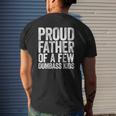 Mens Proud Father Of A Few Dumbass Kids Mens Back Print T-shirt Gifts for Him