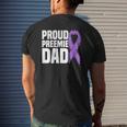 Mens Proud Preemie Dad Nicu Premature Birth Prematurity Awareness Mens Back Print T-shirt Gifts for Him