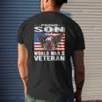 Mens Proud Son Of A World War 2 Veteran Patriotic Ww2 Family Mens Back Print T-shirt Gifts for Him