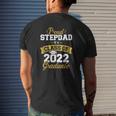 Mens Proud Stepdad Of A Class Of 2022 Graduate Senior Graduation Mens Back Print T-shirt Gifts for Him