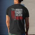 Mens Proud Welding Husband Daddy Welder Hero Weld Father's Day Mens Back Print T-shirt Gifts for Him