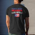 Mens Puerto Rican Grandpa Grandparent's Day Mens Back Print T-shirt Gifts for Him
