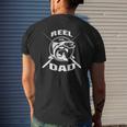 Mens Mens Reel Cool Dad Fishing Daddy Father's Day Tee Mens Back Print T-shirt Gifts for Him