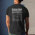 Mens Regalo Para Papa Nutrition Facts Cuban Dad Mens Back Print T-shirt Gifts for Him