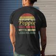 Mens Retro Vintage Poppie Man Myth Legend Outfit Father's Day Mens Back Print T-shirt Gifts for Him