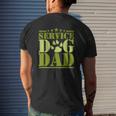 Mens Service Dog Dad For Disabled American Veterans Mens Back Print T-shirt Gifts for Him