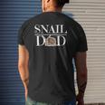 Mens Snail Dad Slug Clothes Boys Outfit Snail Mens Back Print T-shirt Gifts for Him