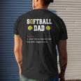 Mens Softball Dad Just Like A Regular Dad Father's Day Mens Back Print T-shirt Gifts for Him
